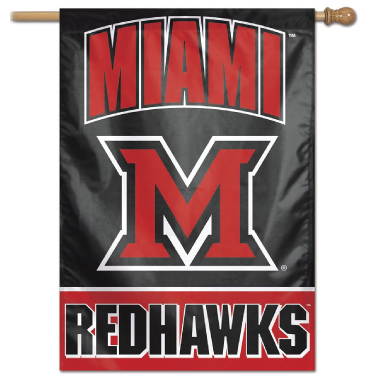 Miami of Ohio Redhawks Banner 28x40 Vertical