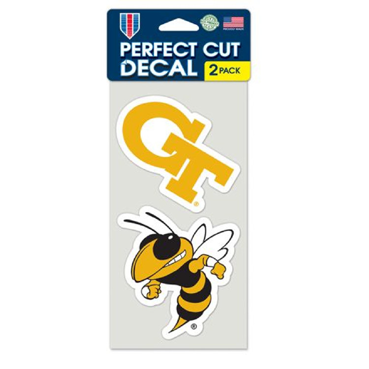 Georgia Tech Yellow Jackets Set of 2 Die Cut Decals