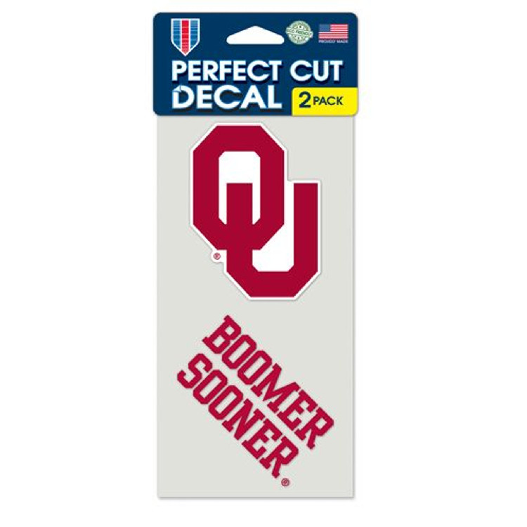 Oklahoma Sooners Set of 2 Die Cut Decals