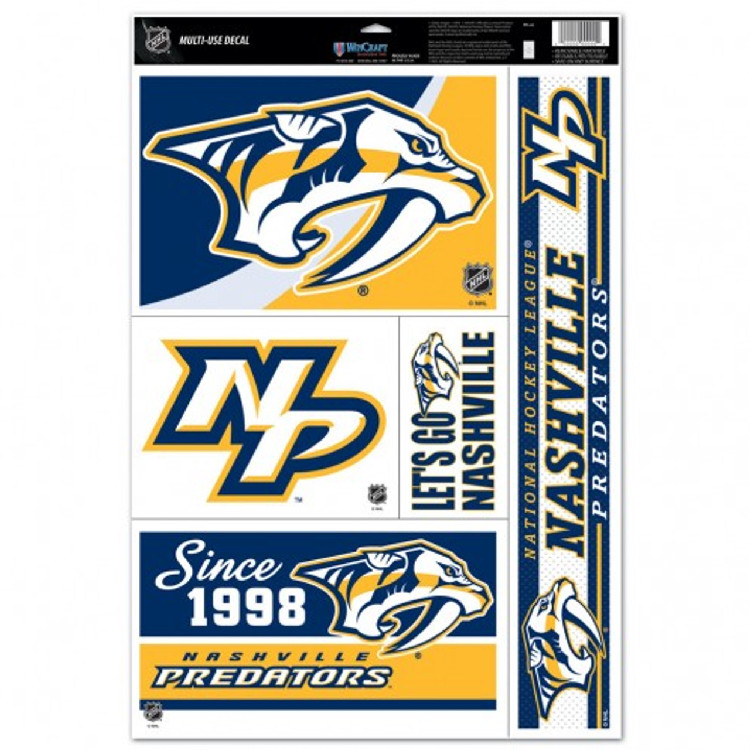 Nashville Predators Decal 11x17 Ultra