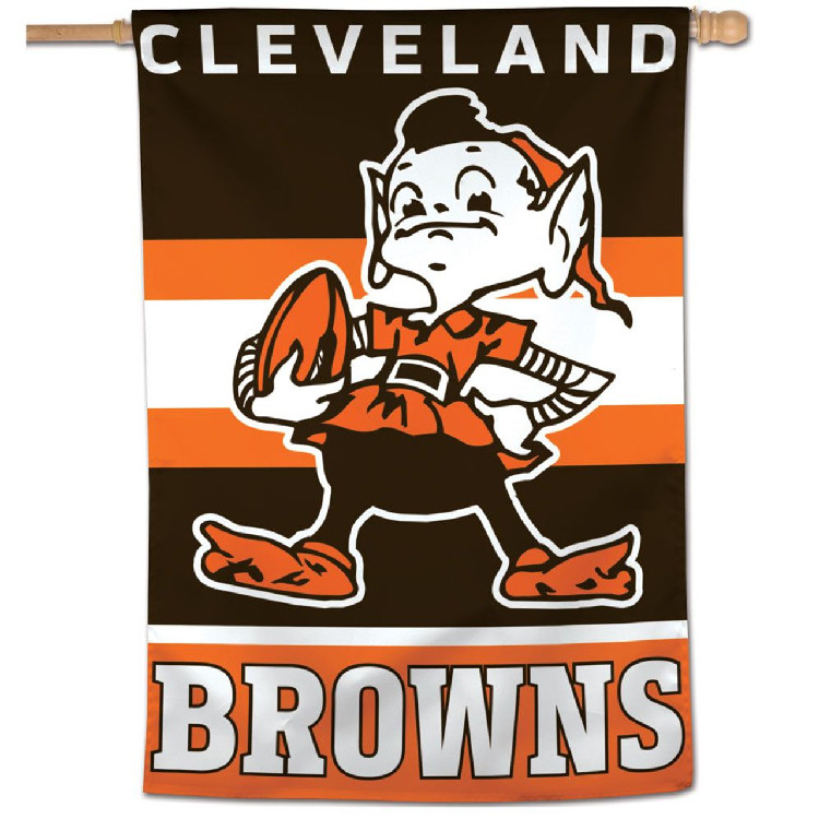 Cleveland Browns Banner 28x40 Vertical Classic Logo Retro