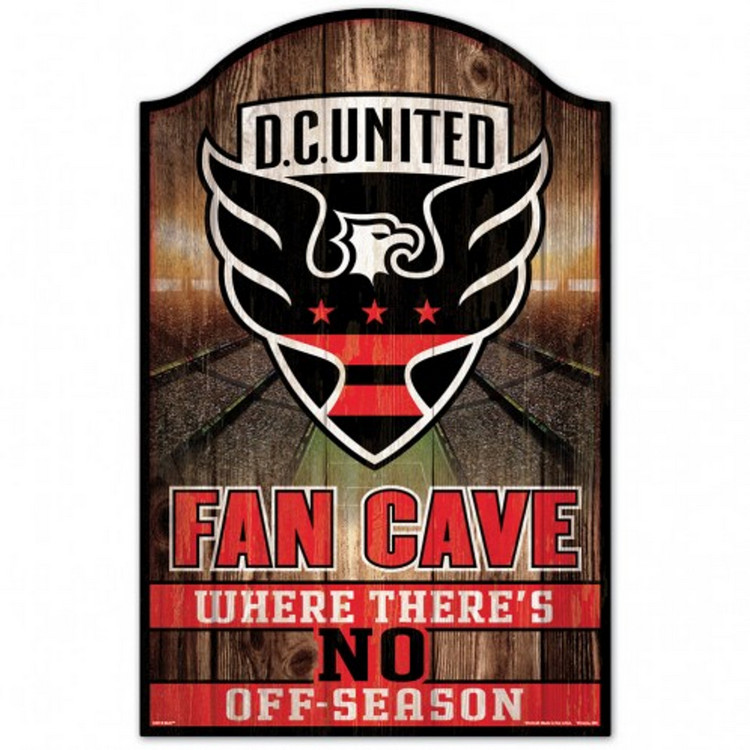 DC United Sign 11x17 Wood Fan Cave Design