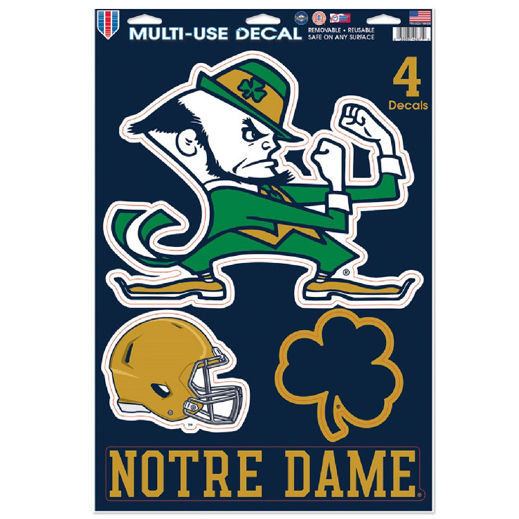 Notre Dame Fighting Irish Decal 11x17 Multi Use