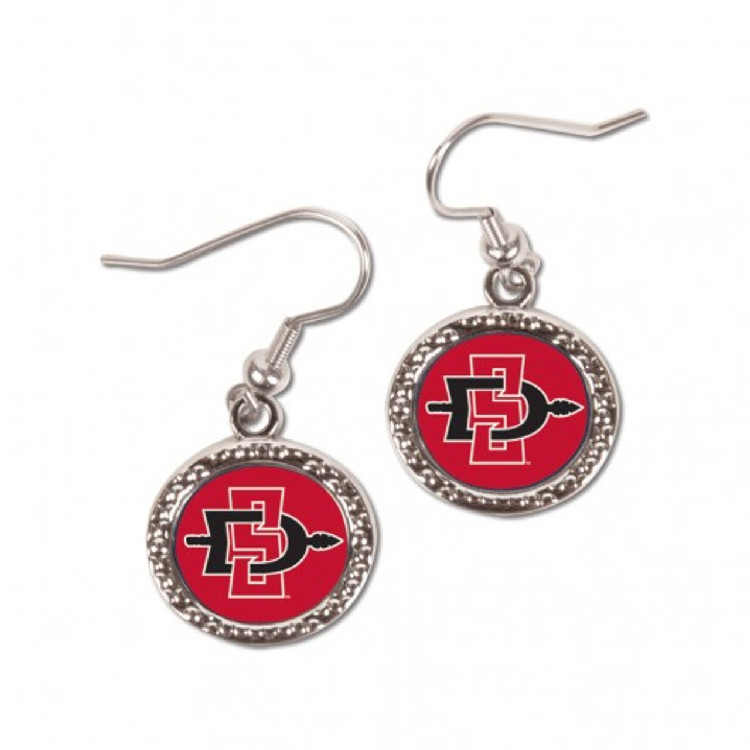 San Diego State Aztecs Earrings Round Style