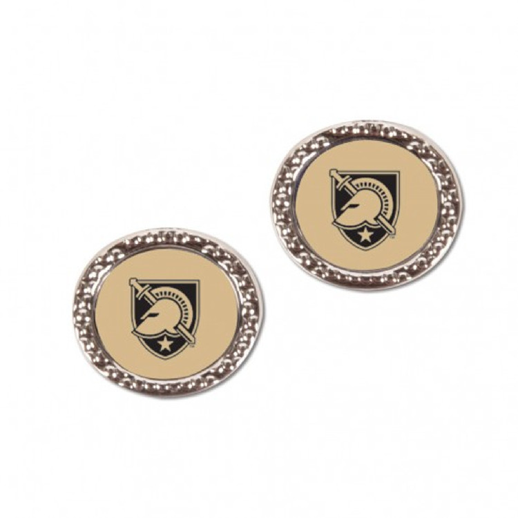 Army Black Knights Earrings Round Style