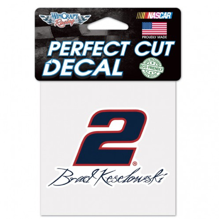 Brad Keselowski Decal 4x4 Perfect Cut Color