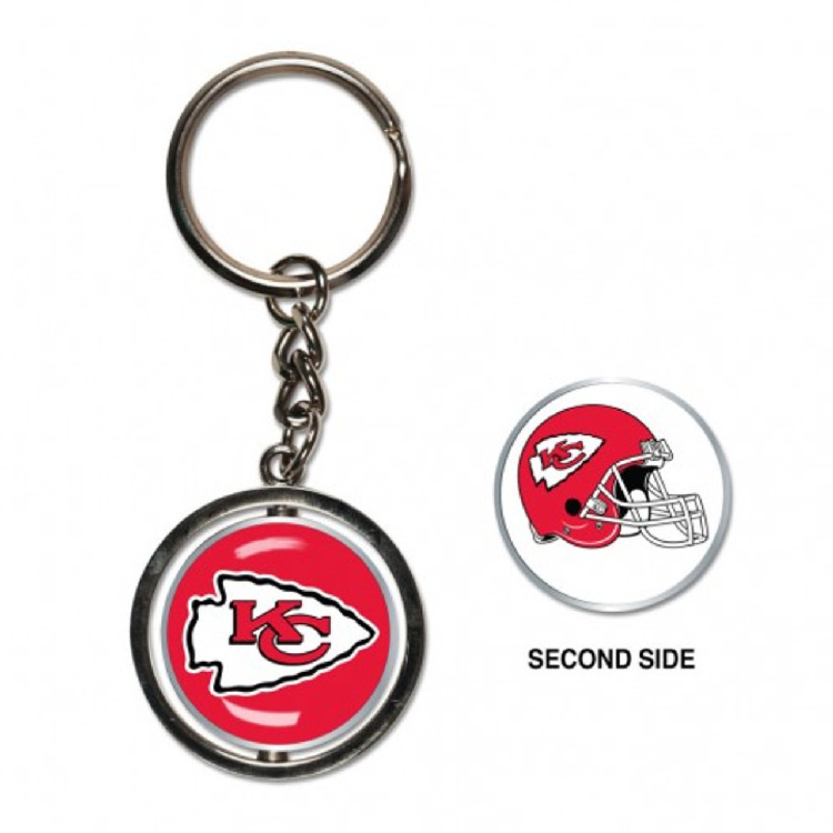 Kansas City Chiefs Key Ring Spinner Style