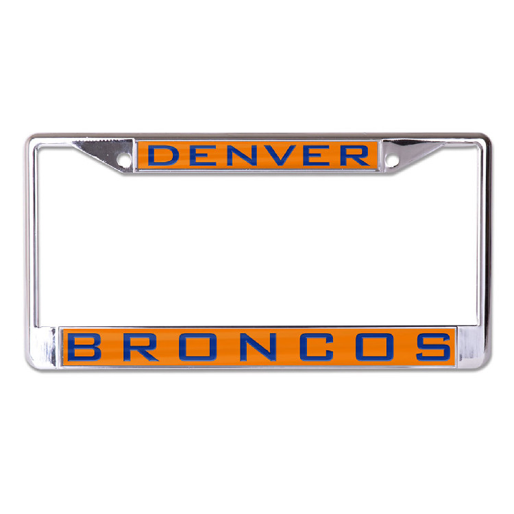 Denver Broncos License Plate Frame - Inlaid