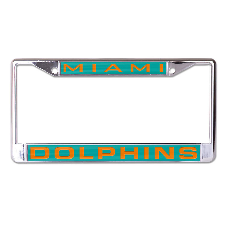 Miami Dolphins License Plate Frame - Inlaid