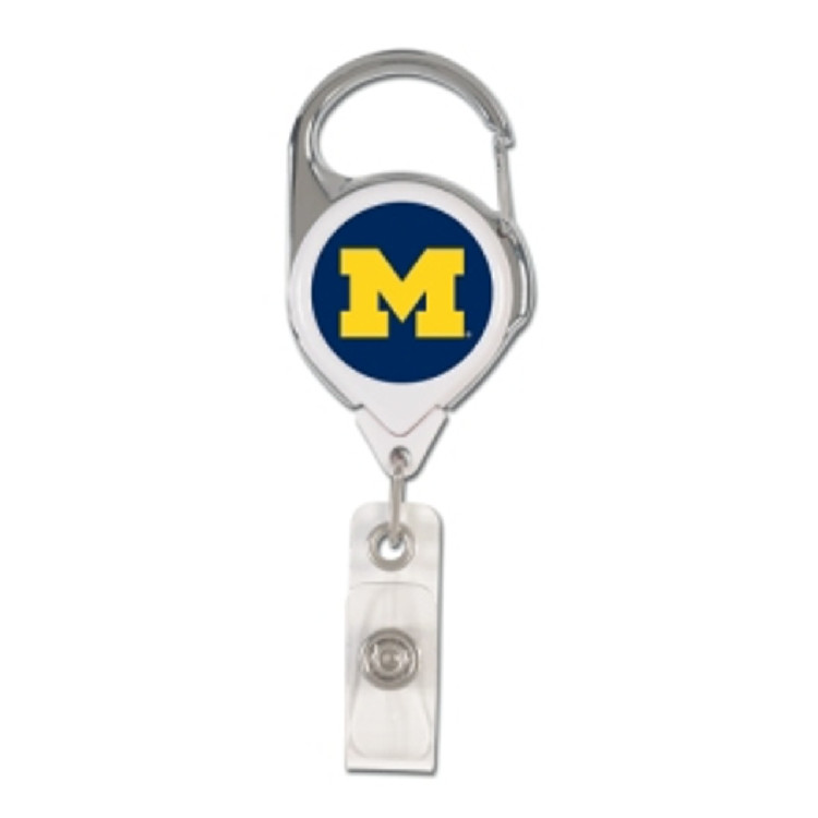 Michigan Wolverines Retractable Premium Badge Holder