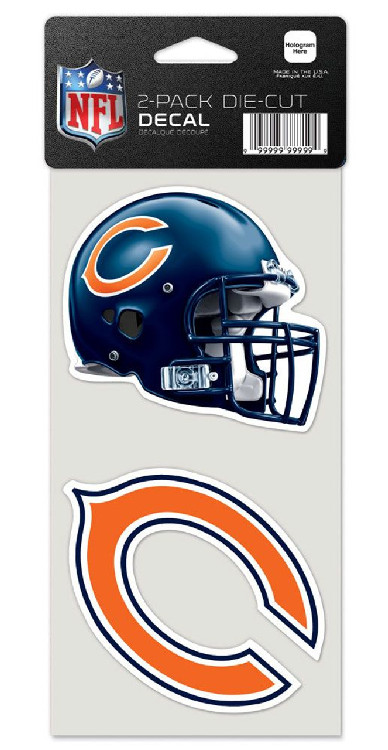 Chicago Bears Set of 2 Die Cut Decals