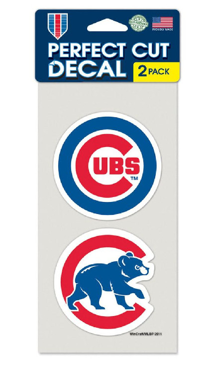 Chicago Cubs Set of 2 Die Cut Decals