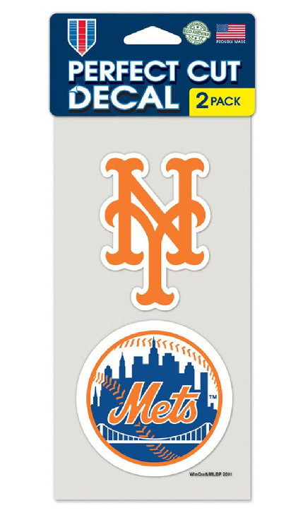 New York Mets Set of 2 Die Cut Decals