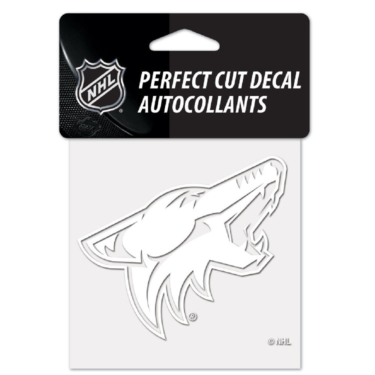 Arizona Coyotes Decal 4x4 Perfect Cut White