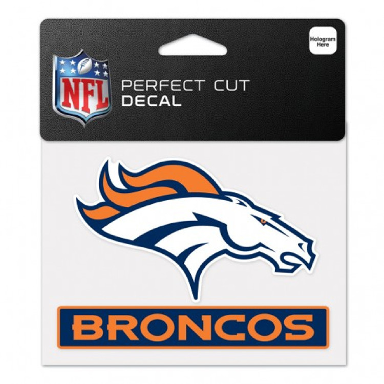 Denver Broncos Decal 4.5x5.75 Perfect Cut Color