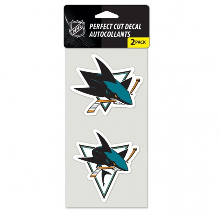 San Jose Sharks Decal 4x4 Perfect Cut Set of 2