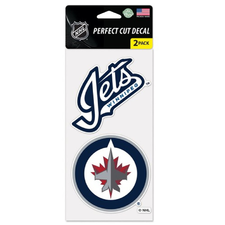 Winnipeg Jets Decal 4x4 Perfect Cut Set of 2