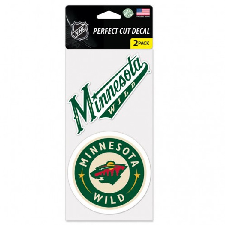 Minnesota Wild Decal 4x4 Perfect Cut Set of 2