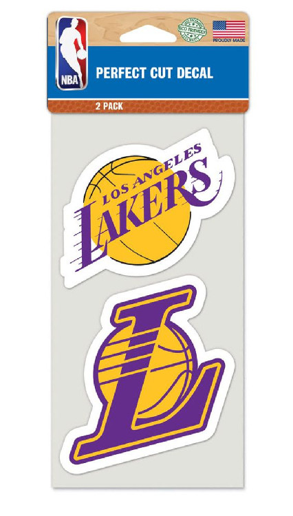 Los Angeles Lakers Decal 4x4 Perfect Cut Set of 2