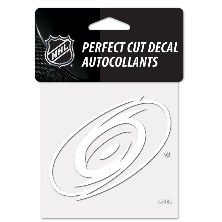 Carolina Hurricanes Decal 4x4 Perfect Cut White