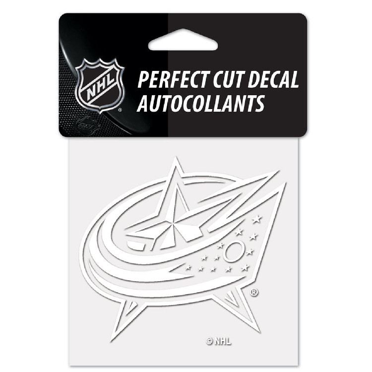 Columbus Blue Jackets Decal 4x4 Perfect Cut White