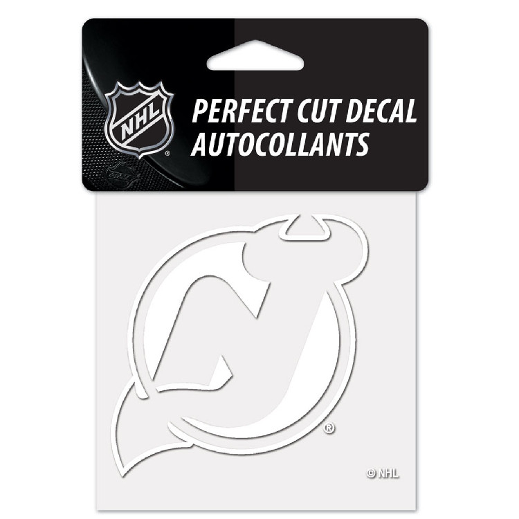 New Jersey Devils Decal 4x4 Perfect Cut White