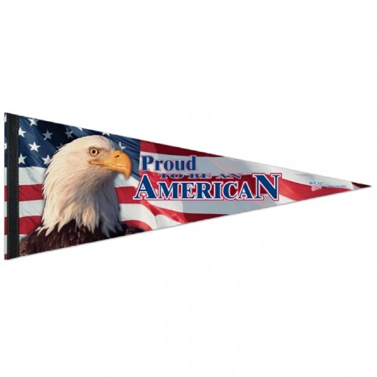 American Flag Pennant - 12"x30" - Proud To Be American