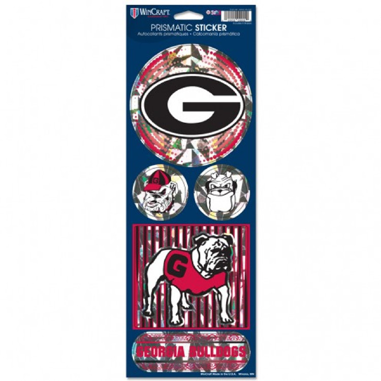 Georgia Bulldogs Decal 4x11 Die Cut Prismatic Style