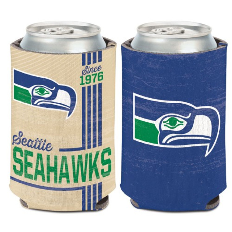 Seattle Seahawks Can Cooler Vintage Design