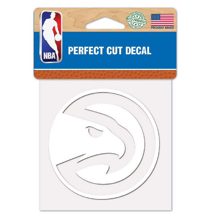 Atlanta Hawks Decal 4x4 Perfect Cut White