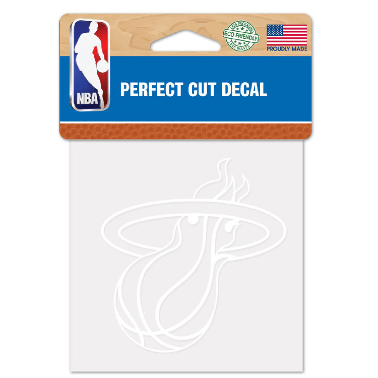 Miami Heat Decal 4x4 Perfect Cut White