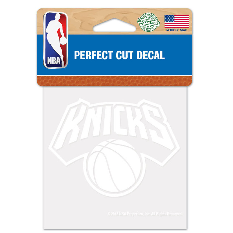 New York Knicks Decal 4x4 Perfect Cut White