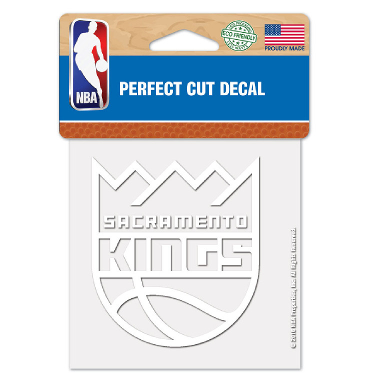 Sacramento Kings Decal 4x4 Perfect Cut White