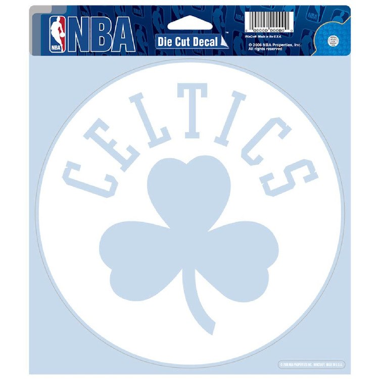 Boston Celtics Decal 8x8 Die Cut White