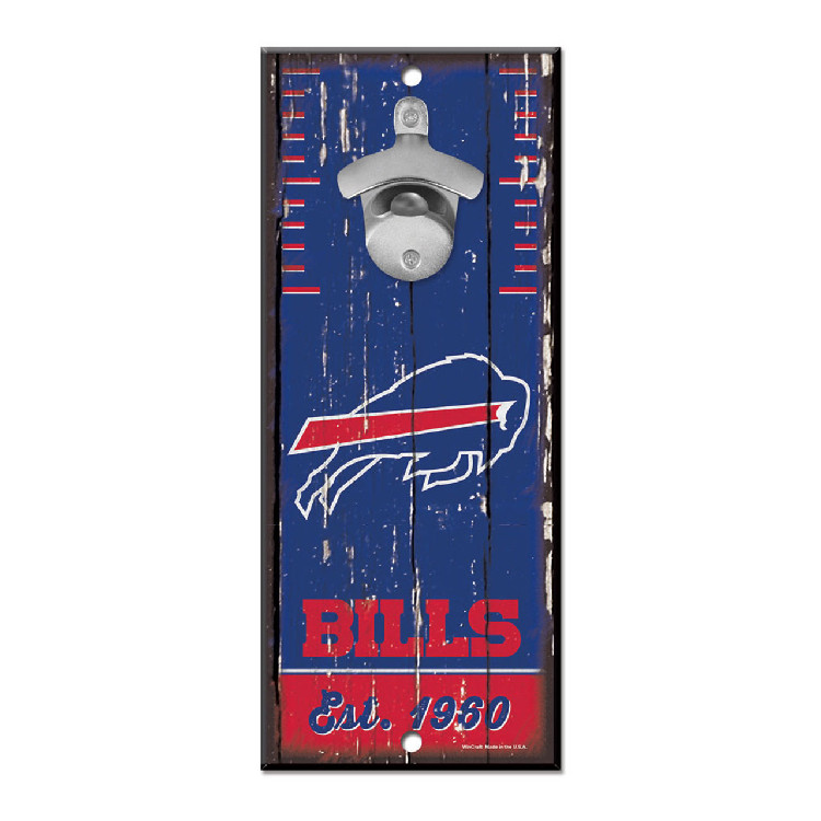 Buffalo Bills Sign Wood 5x11 Bottle Opener