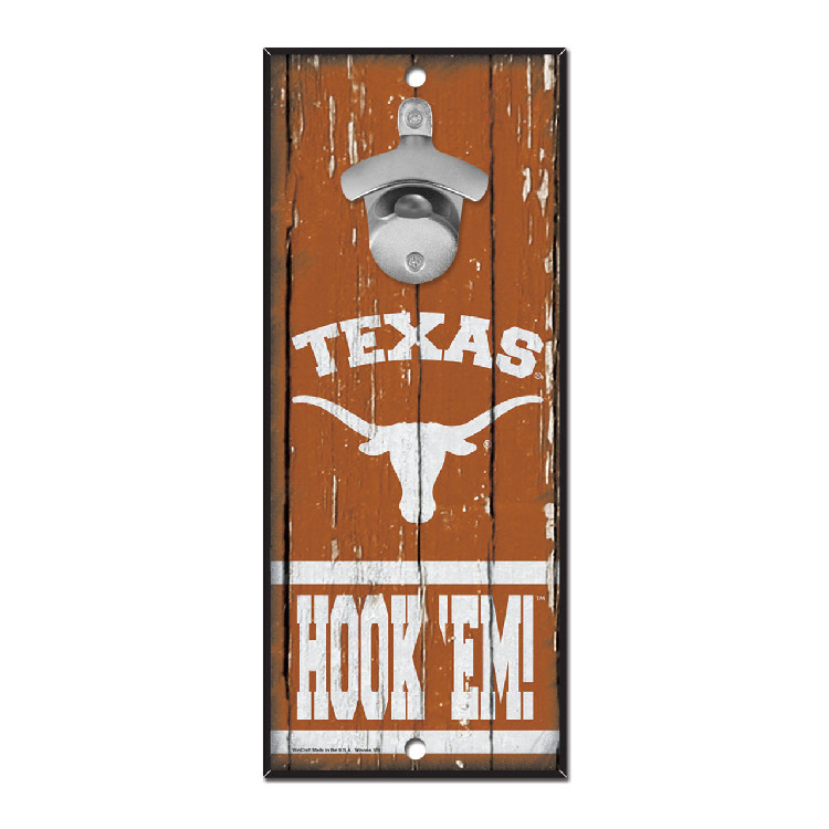 Texas Longhorns Sign Wood 5x11 Bottle Opener