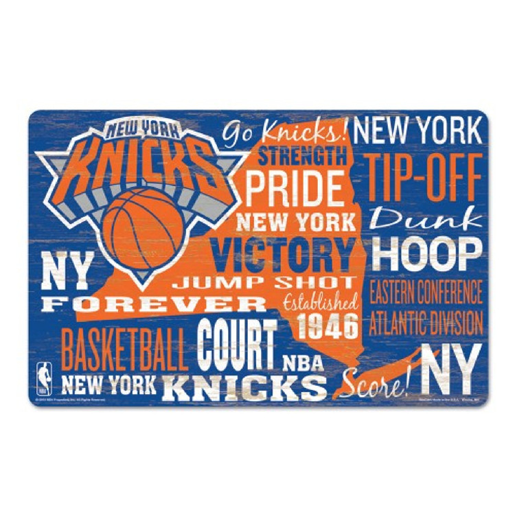 New York Knicks Sign 11x17 Wood Wordage Design