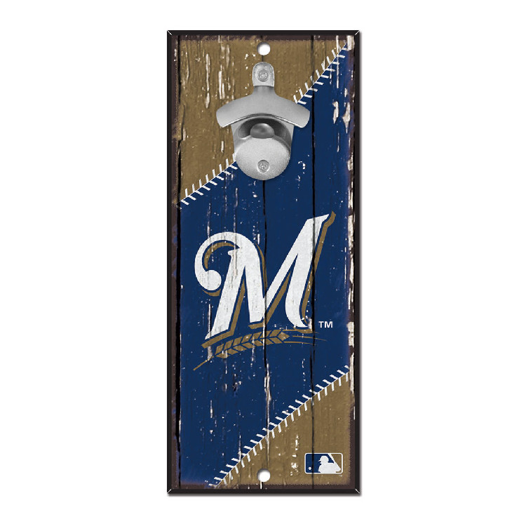 Milwaukee Brewers Sign Wood 5x11 Bottle Opener