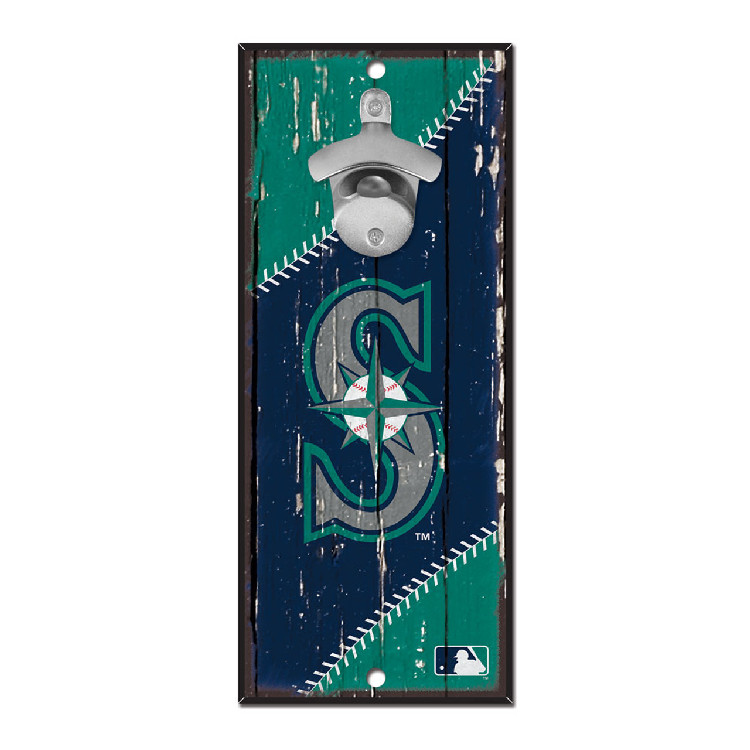 Seattle Mariners Sign Wood 5x11 Bottle Opener