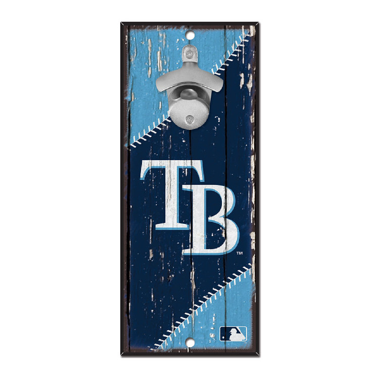 Tampa Bay Rays Sign Wood 5x11 Bottle Opener