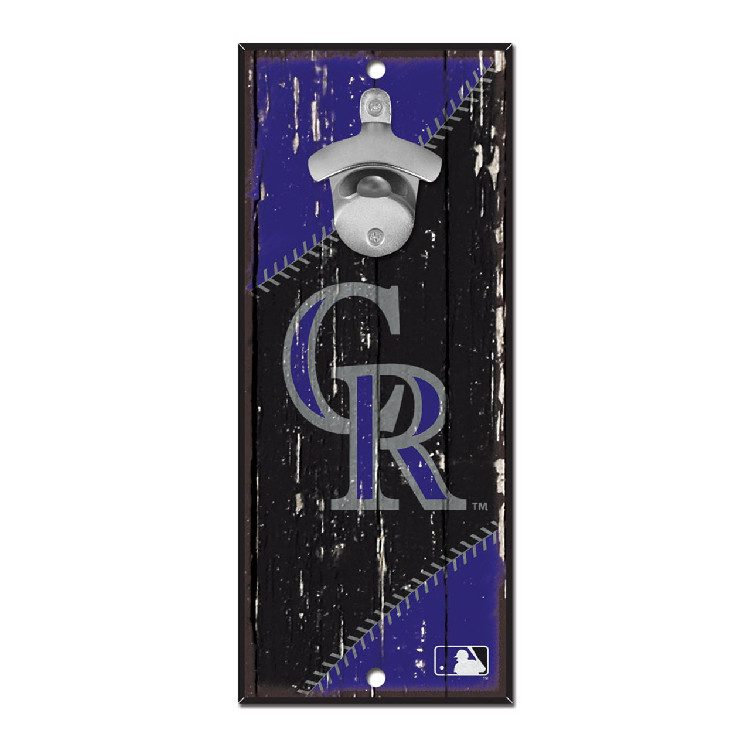 Colorado Rockies Sign Wood 5x11 Bottle Opener