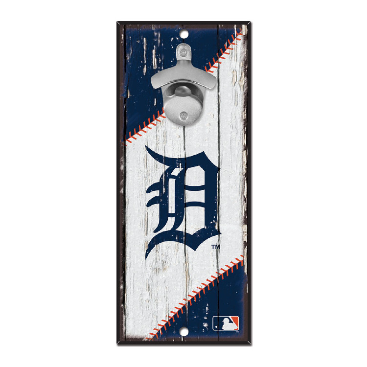 Detroit Tigers Sign Wood 5x11 Bottle Opener