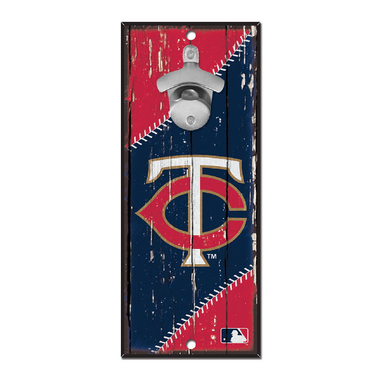 Minnesota Twins Sign Wood 5x11 Bottle Opener