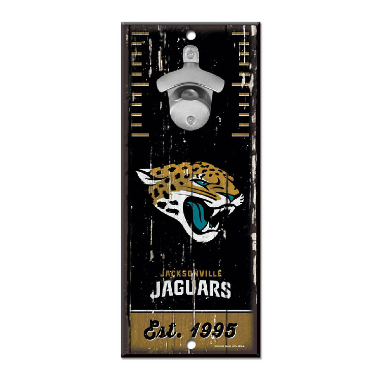 Jacksonville Jaguars Sign Wood 5x11 Bottle Opener