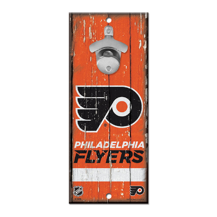 Philadelphia Flyers Sign Wood 5x11 Bottle Opener