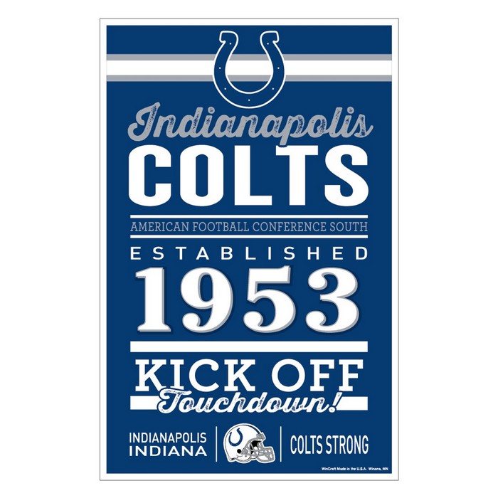 Wincraft Indianapolis Colts Sign 11x17 Wood Established Design