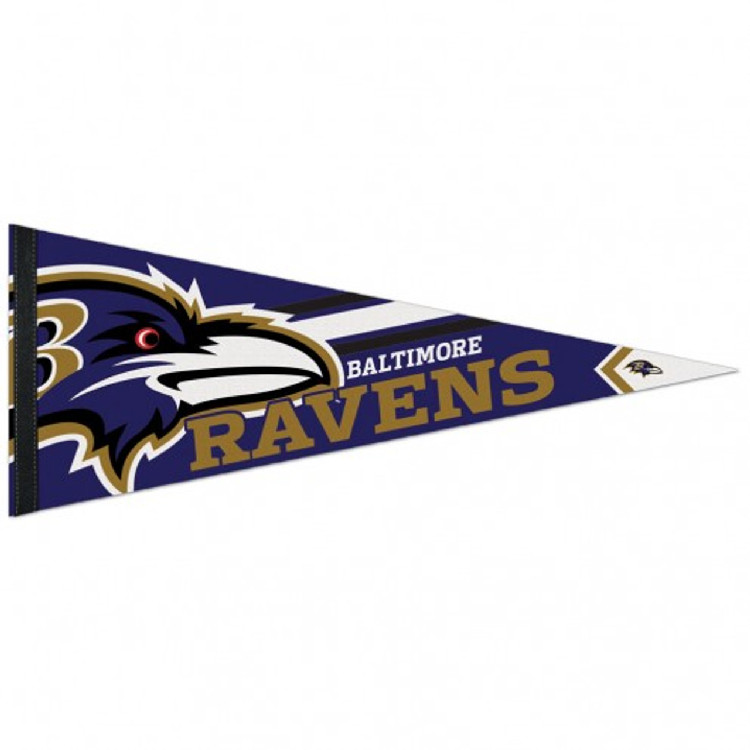 Baltimore Ravens Pennant 12x30 Premium Style Helmet Design