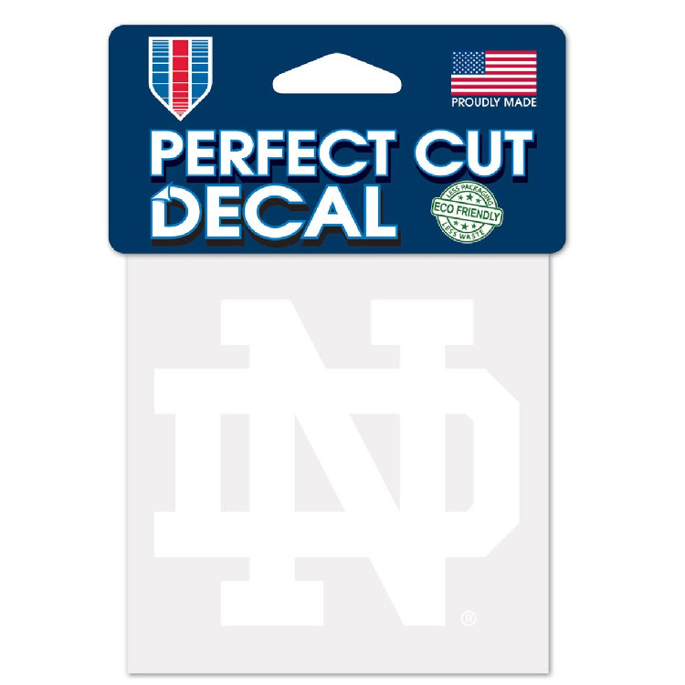 Notre Dame Fighting Irish Decal 4x4 Perfect Cut White