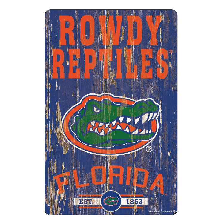 Florida Gators Sign 11x17 Wood Slogan Design