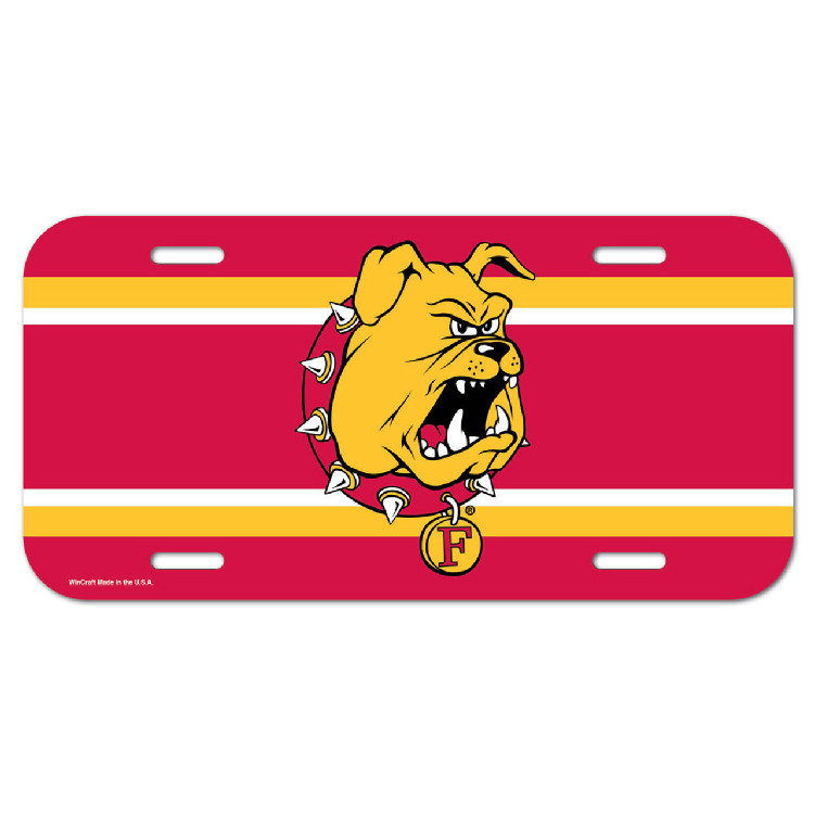 Ferris State Bulldogs License Plate Plastic